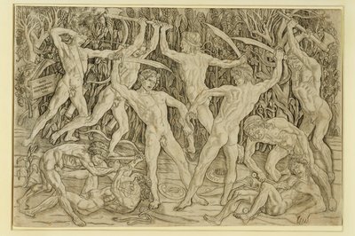 Combat of Nude Men by Antonio (attr. to) Pollaiuolo