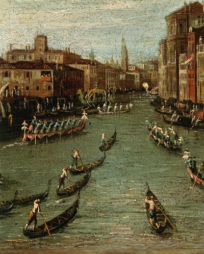 The Historical Regatta: Gondolas on Grand Canal by Antonio (studio of) Canaletto