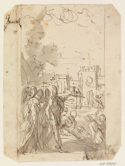 Bernardo Barbarigo Overseeing the Fortification of a Conquered Town by Antonio Aliense