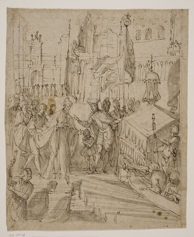 The Doge Giving a Member of the Barbarigo Family Command of the Venetian Fleet by Antonio Aliense