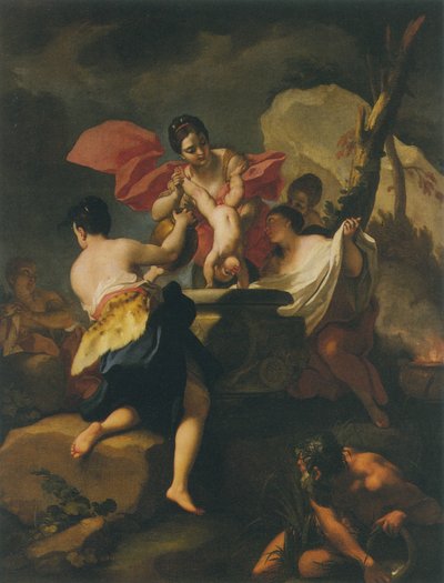 Thetis Dipping the Infant Achilles into Water from the Styx by Antonio Balestra