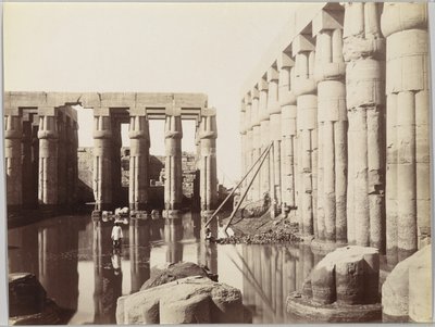 Temple of Luxor, View of the Court of Amenhotep III by Antonio Beato