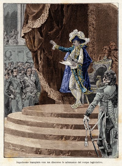 Napoleon Bonaparte opens with a speech the meetings of the legislative body by Antonio Bonamore