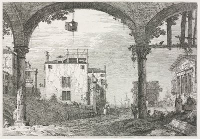 Views: The Portico with the Lantern, 1735-1746 by Giovanni Antonio Canal
