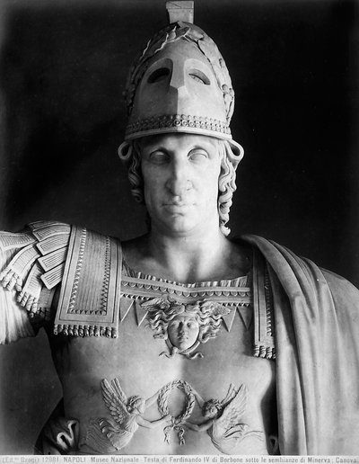 Detail of the Statue of Ferdinand IV of Bourbon in the Garments of Minerva by Antonio Canova