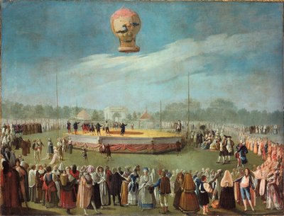 Ascent of a Balloon in the Presence of King Charles IV and His Court by Antonio Carnicero
