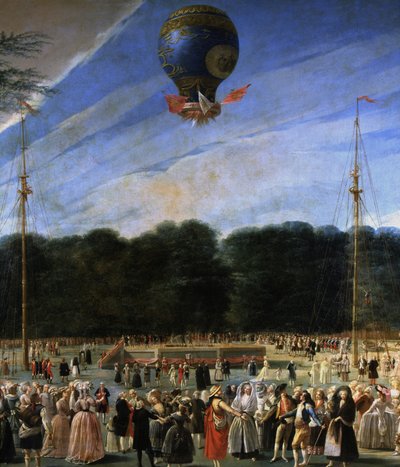 Ascent of a Montgolfier Balloon in Madrid, July 5, 1784 by Antonio Carnicero