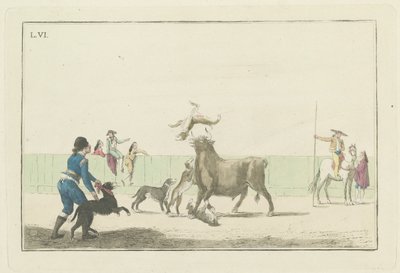 Plate VI, from the series Collection of the Main Actions in a Bullfight by Antonio Carnicero