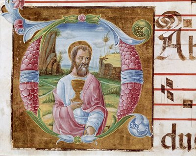 Saint John the Evangelist (detail) by Antonio Cicognara