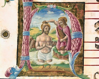 The Baptism of Christ (detail) by Antonio Cicognara