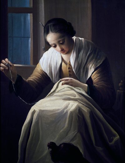 Seamstress by Antonio Cifrondi