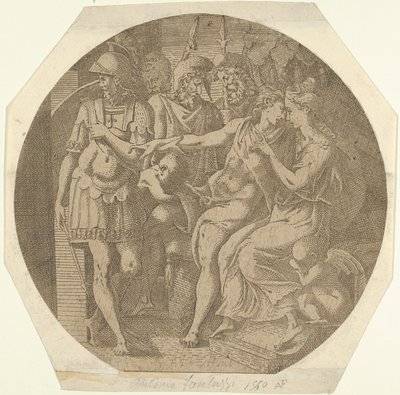 A Man Saying His Farewells to a Woman by Antonio Fantuzzi