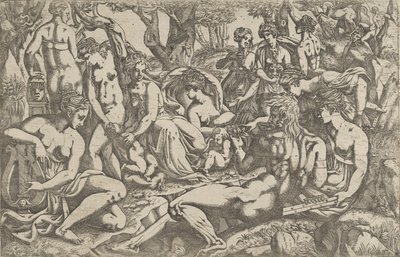 Muses at the Foot of Mount Parnassus by Antonio Fantuzzi