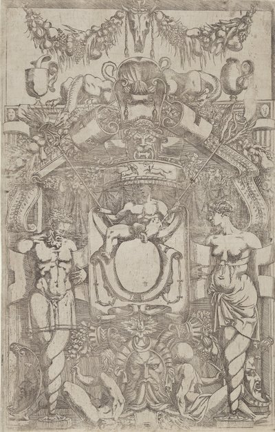 Ornament with a Small Empty Oval by Antonio Fantuzzi