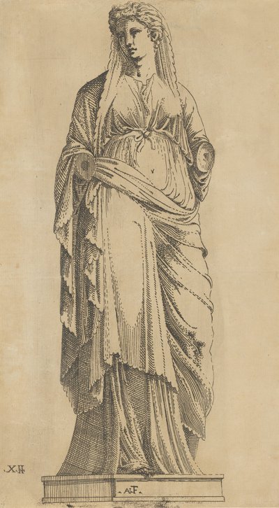 Woman Full Face, Her Head Slightly to the Left by Antonio Fantuzzi