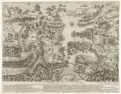 Overview of the Entire Battle of Malta by Antonio Francesco Lucini