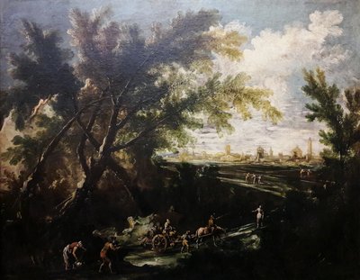 Landscape with a Water Carrier by Antonio Francesco Peruzzini
