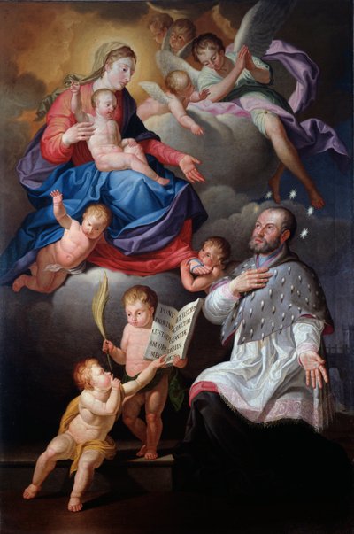 St John of Nepomuk with the Virgin and Child by Antonio Giolfi