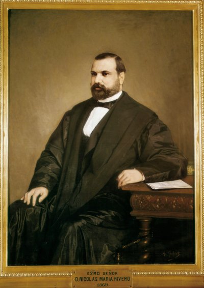 Portrait of Nicolas Maria Rivero (1814-1878), Spanish politician and leader of the Democratic Party by Antonio Gisbert