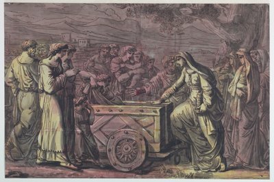 Lucius Albinius Rescues the Vestal Virgins by Antonio Giuseppe Basoli
