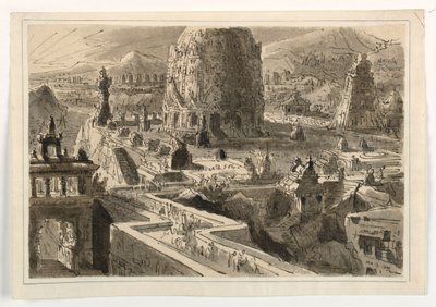 Stage Design, Oriental Town by Antonio Giuseppe Basoli