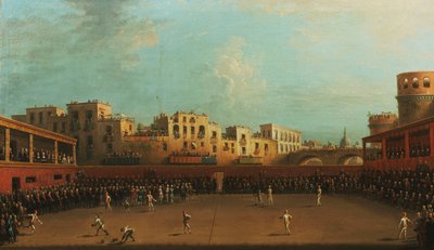 King Ferdinand IV and Queen Caroline of Naples attending a Game of Palla a Bracciale by Antonio Joli