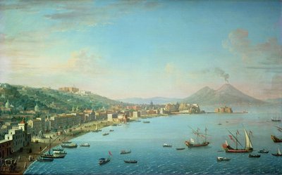 Naples from the Bay, with Mt. Vesuvius in the Background by Antonio Joli