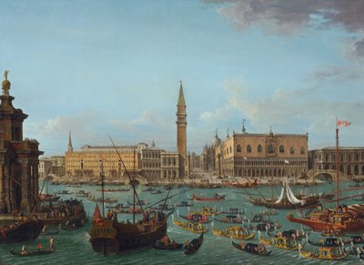 Procession of Gondolas in the Bacino di San Marco, Venice, 1742 or After by Antonio Joli