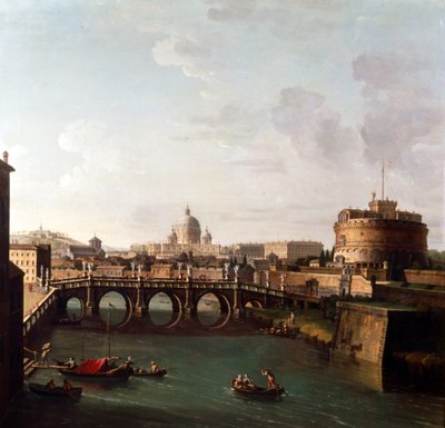 Rome, A View of the Tiber with the Castel Sant