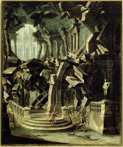 Samson Destroying the Temple of Dagan, God of the Philistines by Antonio Joli