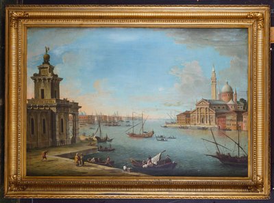 The Bacino di San Marco, Venice, looking East, with the Church of San Giorgio Maggiore, and the Dogana by Antonio Joli