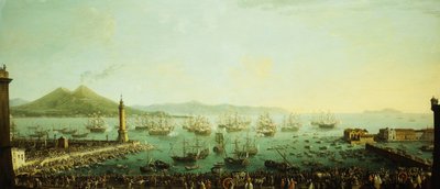 The Embarkment of King Charles III from Naples by Antonio Joli