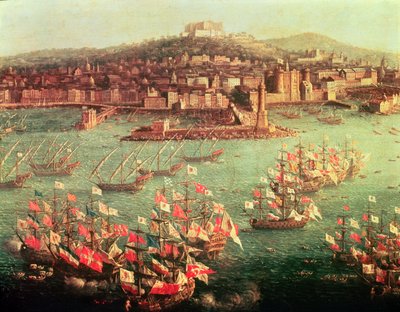 The Fleet of King Charles III of Spain Before the City of Naples, 6 October 1759 by Antonio Joli
