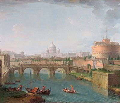 View of the Tiber, c.1700-77 by Antonio Joli