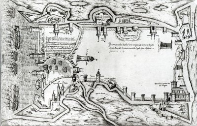 Map Illustrating La Rochelle Occupied by the Huguenots by Antonio Lafreri