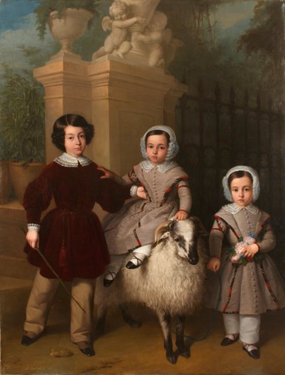Children Playing with a Ram by Antonio Mª Esquivel