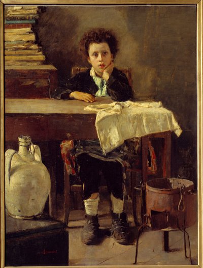 The Little School Boy or Poor School Boy by Antonio Mancini