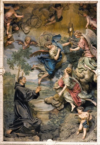 San Pasquale Baylon in adoration by Antonio Maria Maragliano
