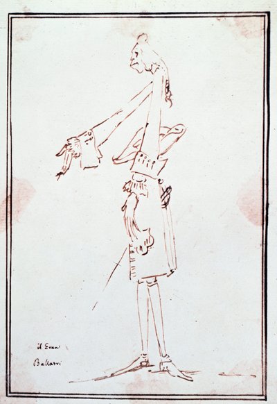 Portrait of Filippo Balatri, Italian castrato. Caricature by Anton Maria Zanetti by Antonio Maria Zanetti