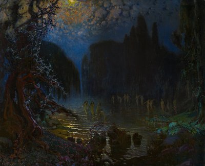 Bathing of the Nymphs by Antonio Munoz Degrain