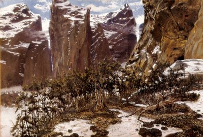 Roncesvalles. Landscape of Northern Spain. Painting by Antoni Munoz i Degrain, late 19th century by Antonio Munoz Degrain