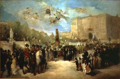 The Translation of the Remains of Pedro Calderon de la Barca to the Panteon de Hombres Ilustres by Antonio Perez Rubio