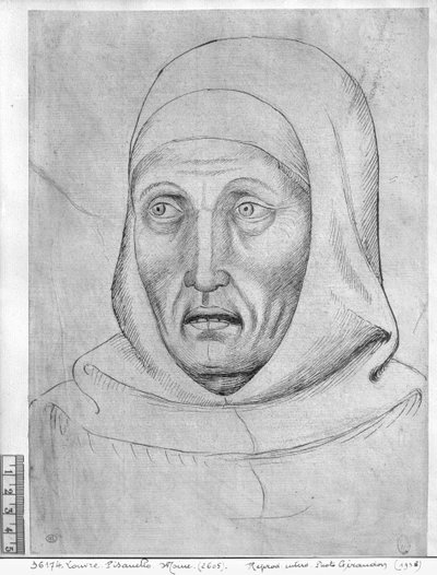 Head of a monk, from the The Vallardi Album by Antonio Pisanello