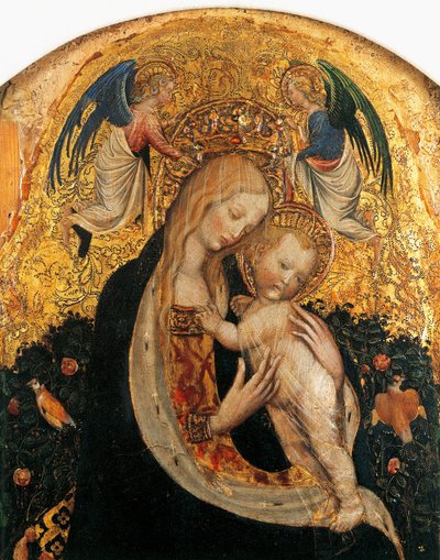 Madonna of quail (detail) by Antonio Pisanello