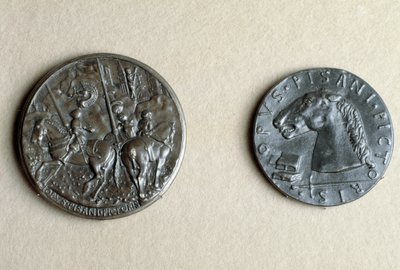 Medal of Francesco Sforza, Lord of Cremona, on Horseback by Antonio Pisanello