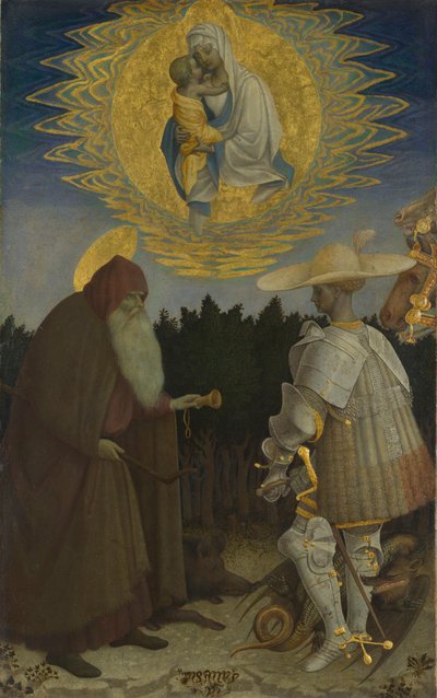 The Virgin and Child with Saints Anthony Abbot and George, c. 1440 by Antonio Pisanello