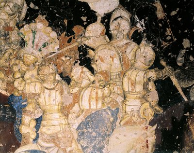 Tournament-Battle of Louvezerp, by Antonio Pisano known as Pisanello, fresco (detail) by Antonio Pisanello