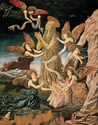 Assumption of St Mary of Egypt or Assumption of St Mary Magdalene, by Antonio Benci known as Pollaiuolo by Antonio Pollaiuolo