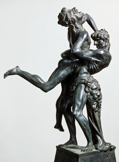 Hercules and Antaeus, ca 1475, by Antonio Pollaiuolo, bronze statue, Italy by Antonio Pollaiuolo