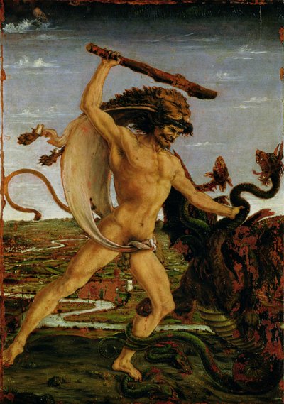 Hercules and the Hydra by Antonio Pollaiuolo